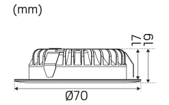 1202 12V Möbelspotlight 2700K 4,7W Borstad Stål IP44