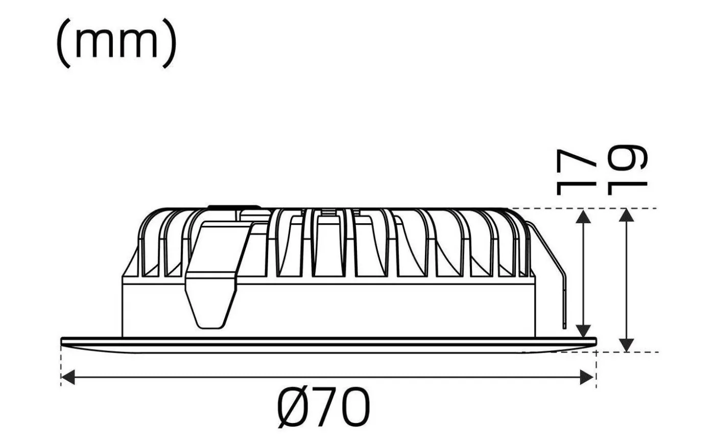 1202 12V Möbelspotlight 2700K 4,7W Borstad Stål IP44