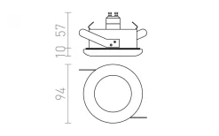 Acua Infälld Spotlight GU10 IP44 Vit