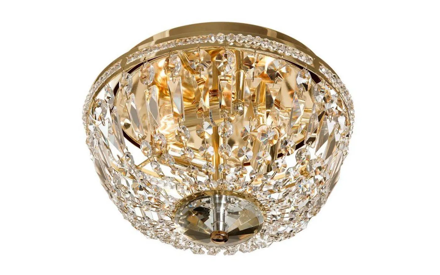 Adelsö Kristallplafond Ø33cm Mässing