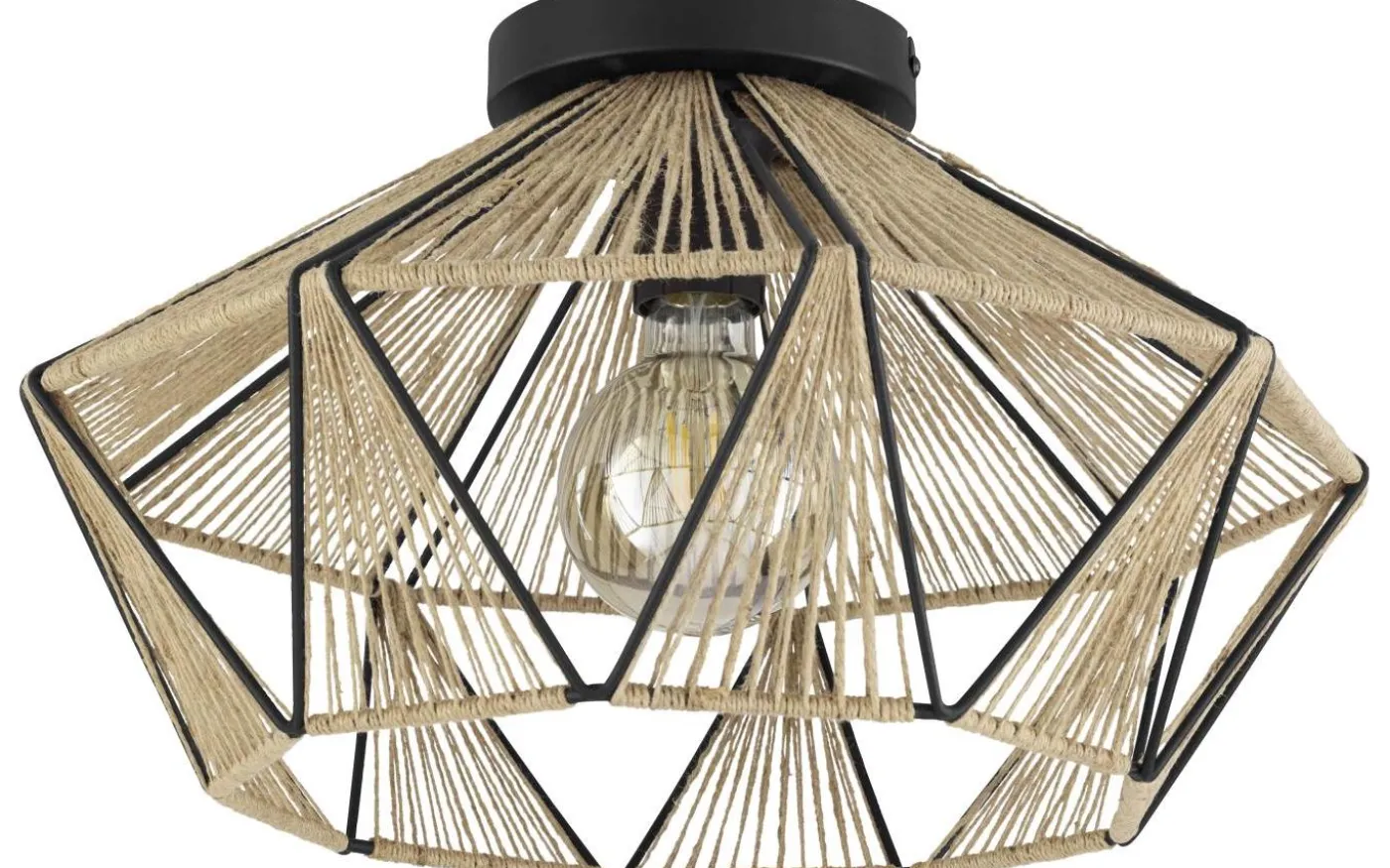 Adwickle Plafond 44,5cm Jute/Svart