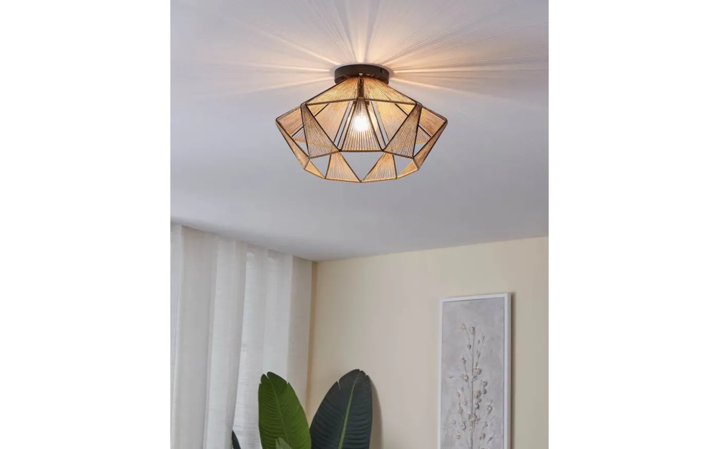 Adwickle Plafond 44,5cm Jute/Svart