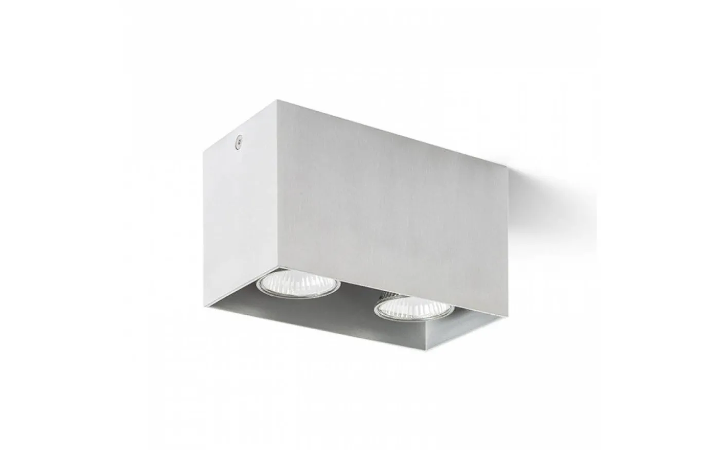 Agate II Takspotlight Borstad aluminium 2xGU10