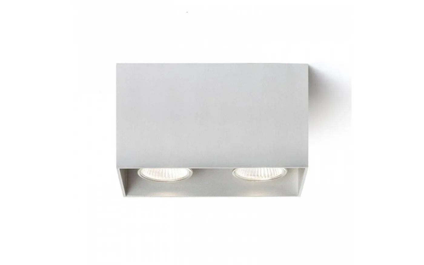 Agate II Takspotlight Borstad aluminium 2xGU10