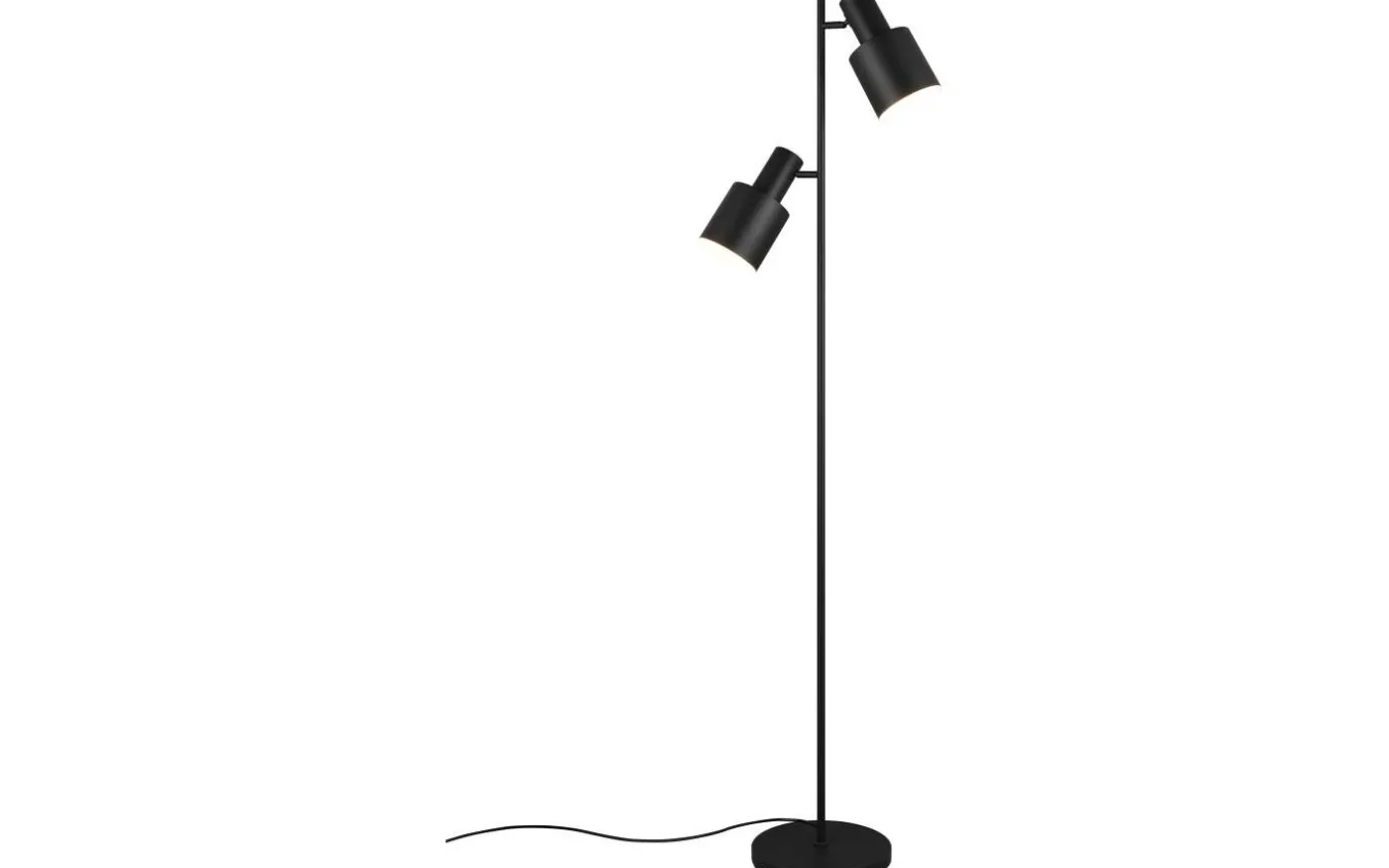 Agudo Golvlampa 2xE27 mattsvart