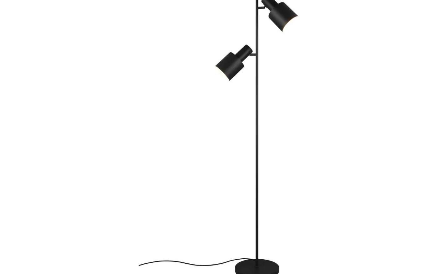 Agudo Golvlampa 2xE27 mattsvart