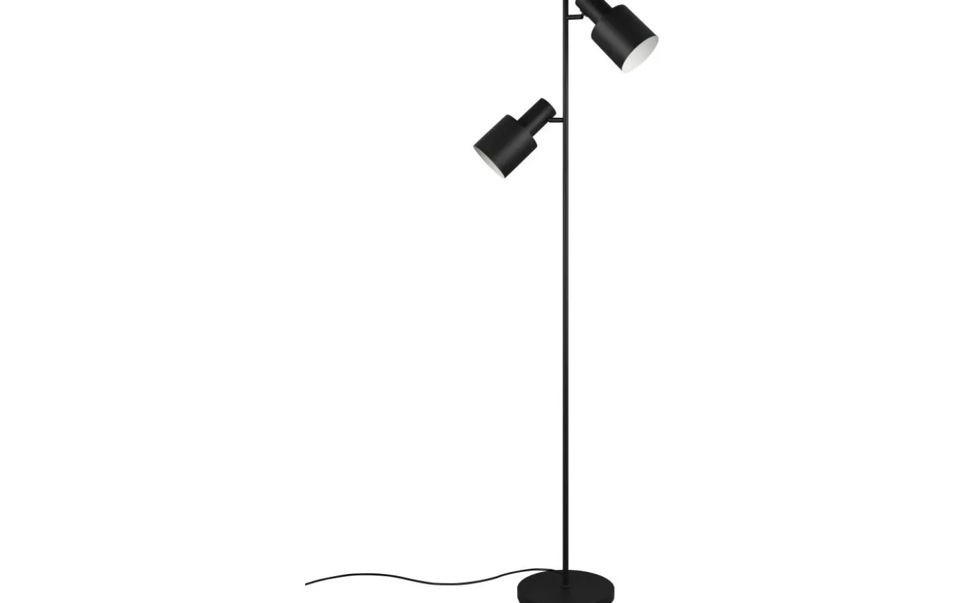 Agudo Golvlampa 2xE27 mattsvart