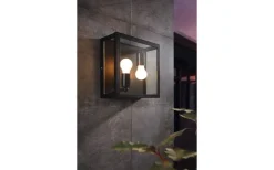 Alamonte Plafond/Vägglampa 2L Svart IP44