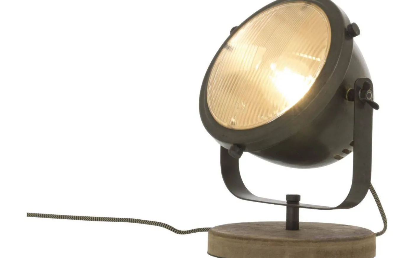 Alaska Bordslampa/Vägglampa 21cm Järngrå/Trä