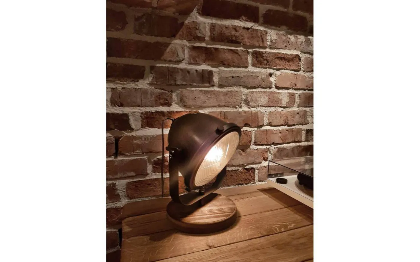 Alaska Bordslampa/Vägglampa 21cm Järngrå/Trä