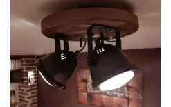 Alaska Takspotlight 31cm Järngrå/Trä