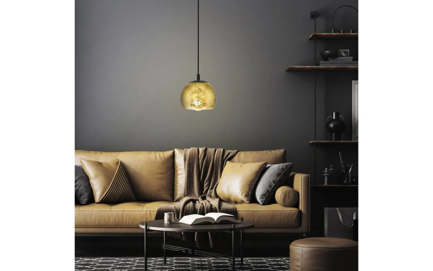 Albaraccin Fönsterlampa 19cm Svart/Guld