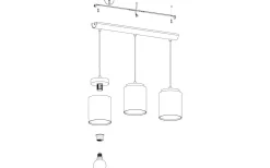 Albariza Taklampa 90cm Cappuccino/Guld