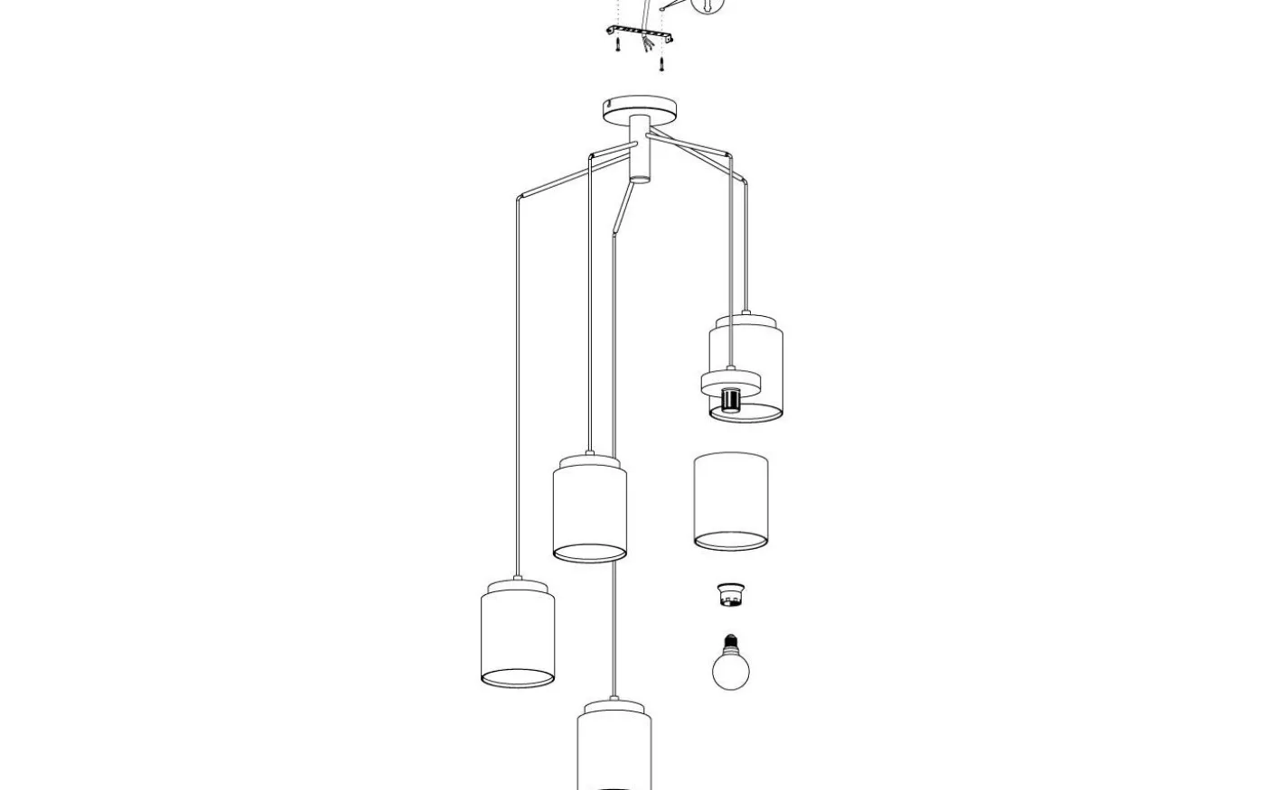Albariza Taklampa 70cm Cappuccino/Guld