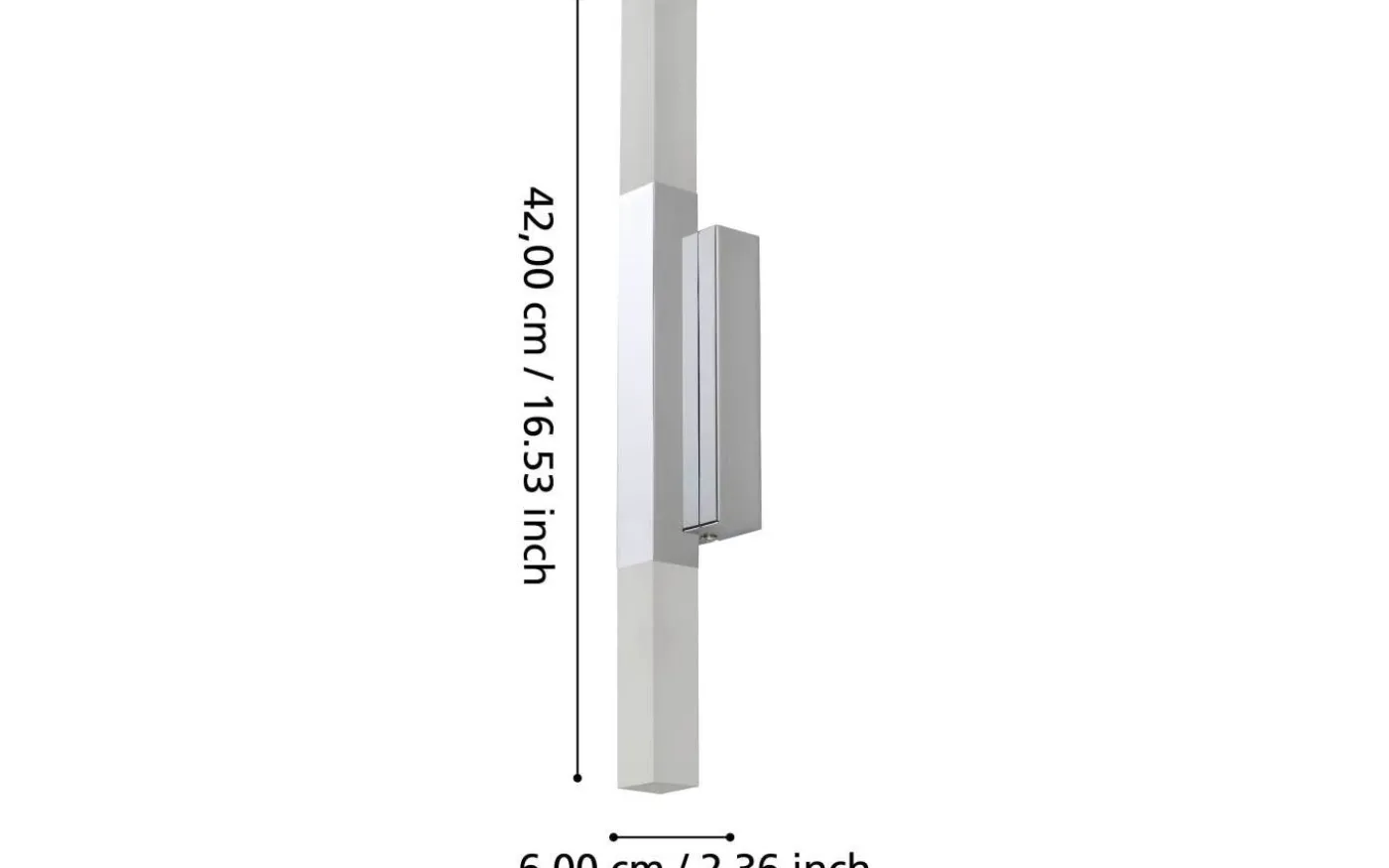 Alcudia Vägglampa 42cm LED 3000K 2x5,5W Silver IP44