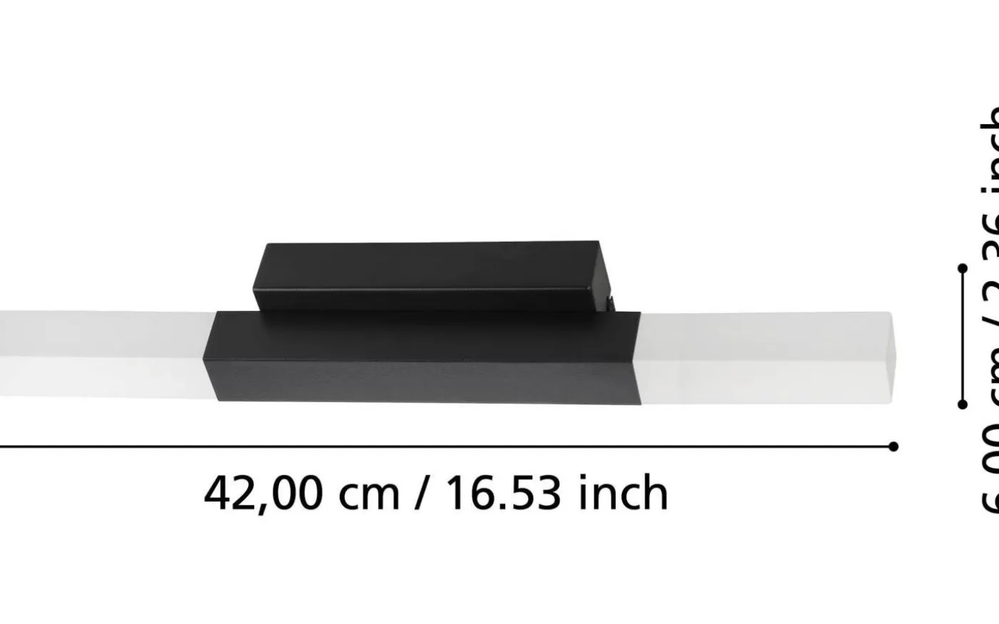 Alcudia Vägglampa 42cm LED 3000K 2x5,5W Svart IP44