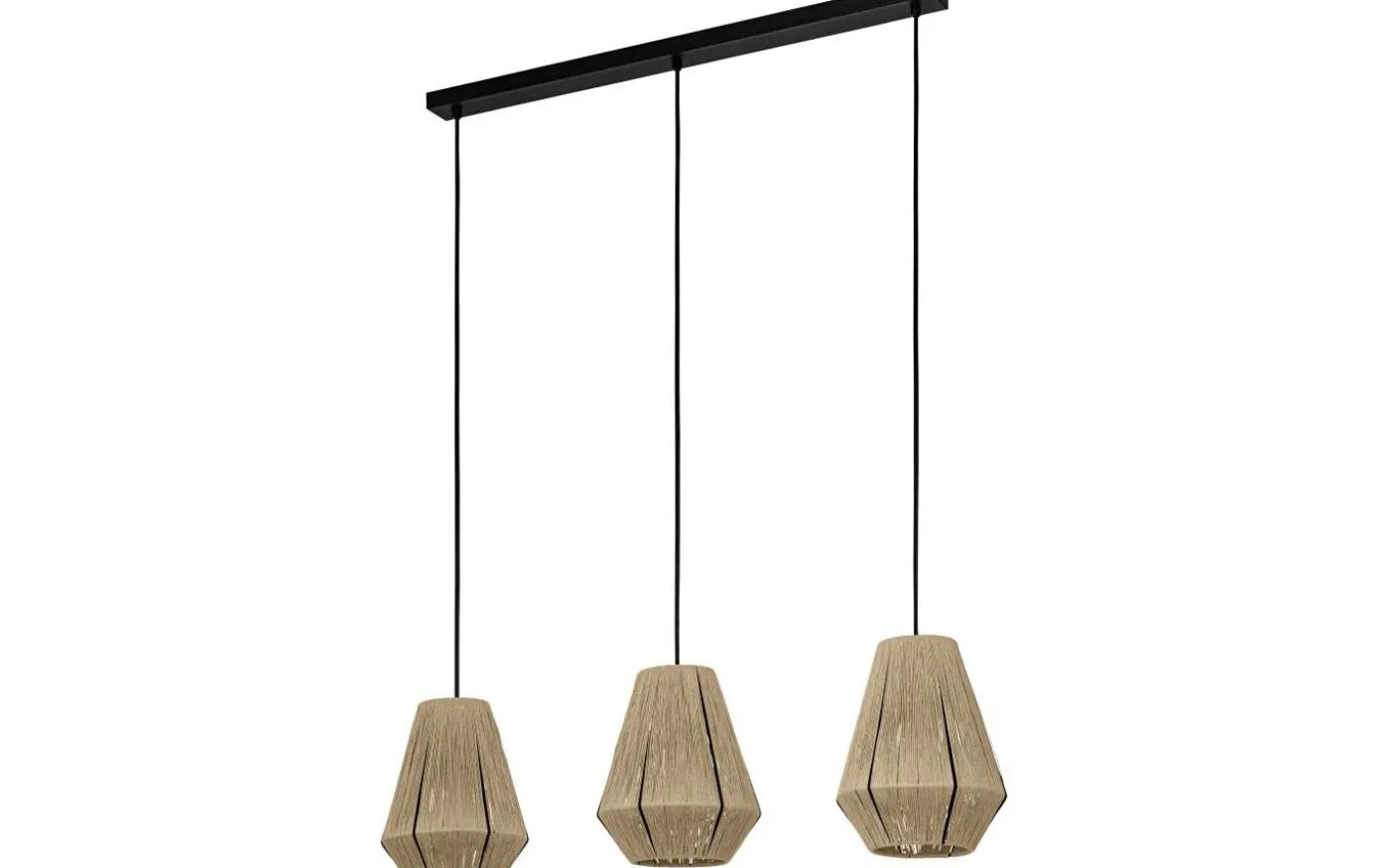 Alderney Taklampa 90cm Svart/Natur