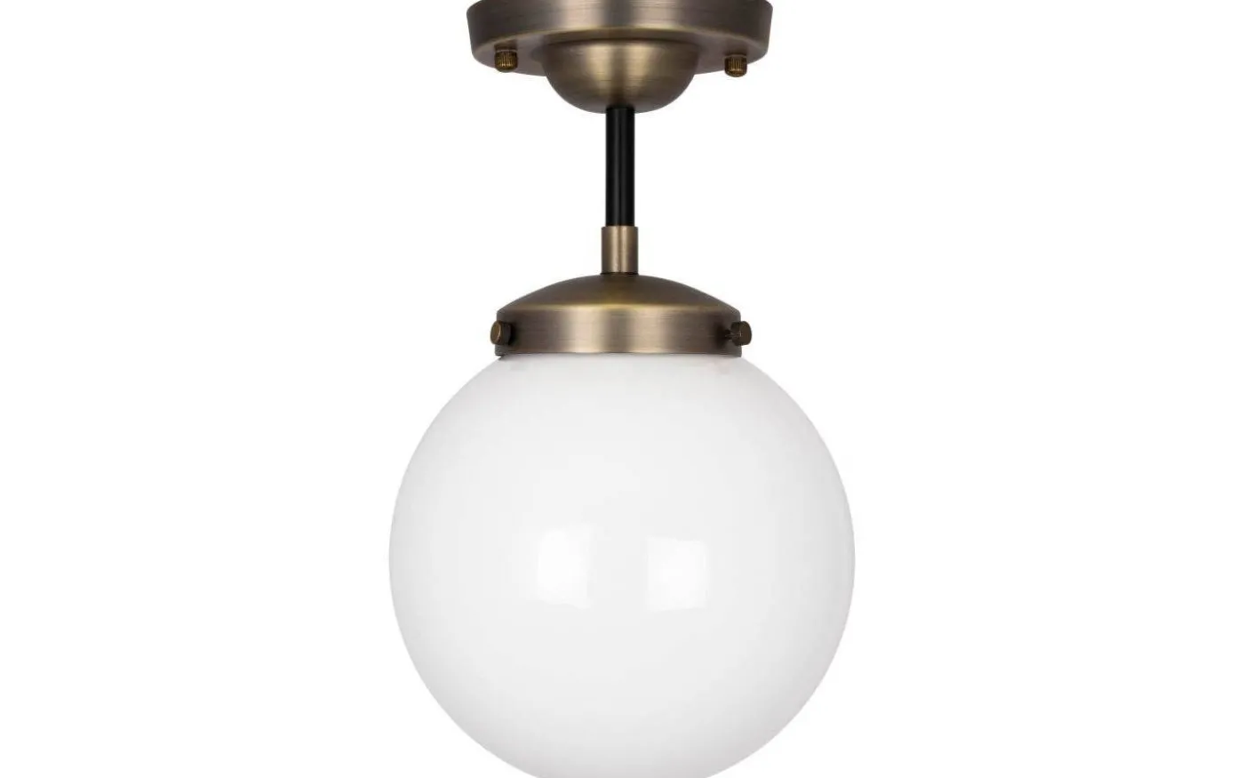 Alley Plafond 20cm Antikmässing/Vit IP44