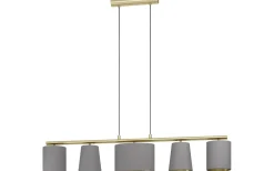 Almeida Taklampa 120cm Cappuccino/Borstad Mässing