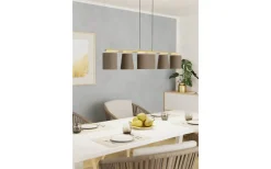 Almeida Taklampa 120cm Cappuccino/Borstad Mässing