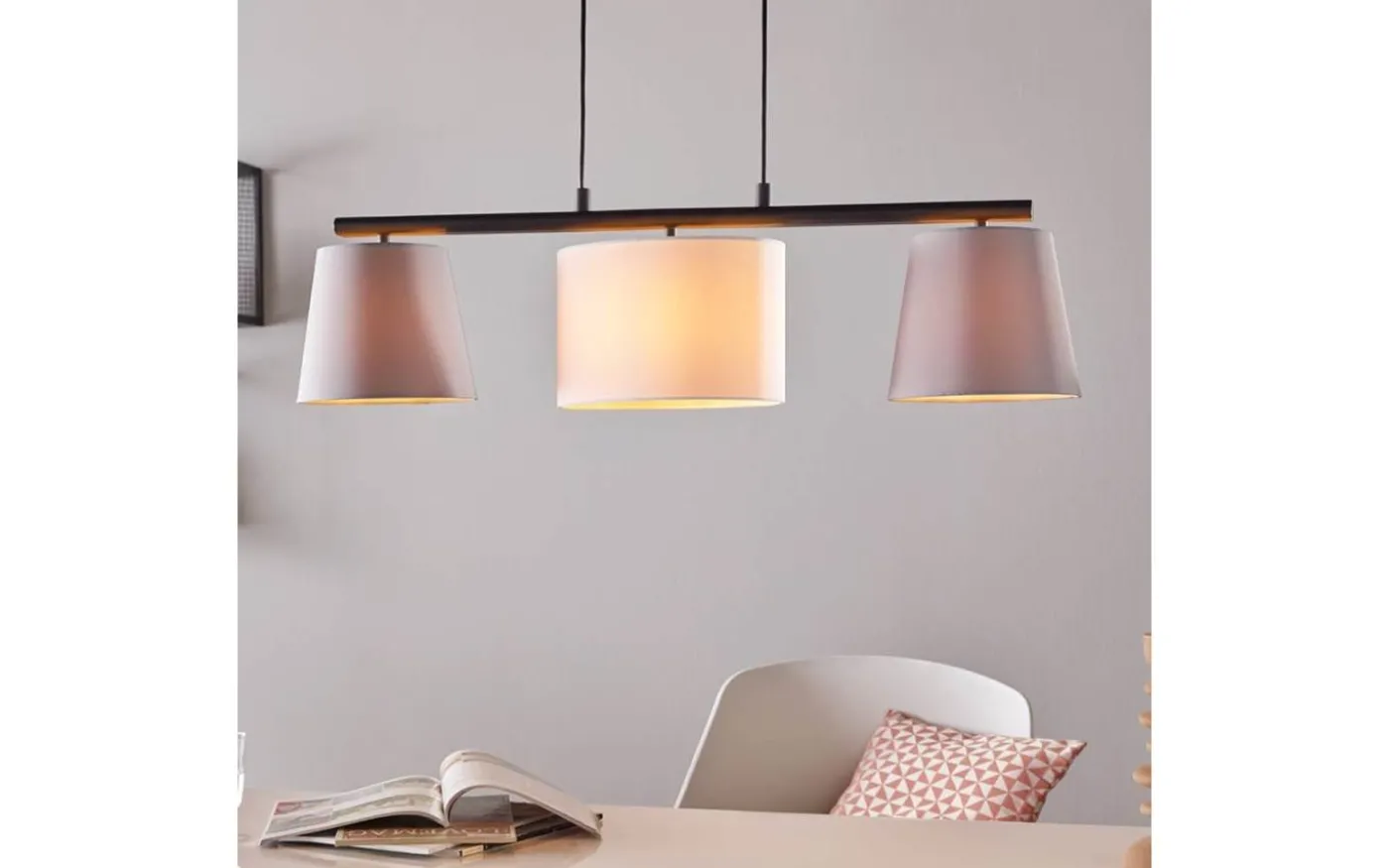 Almeida Taklampa 86cm Svart/Grå/Vit