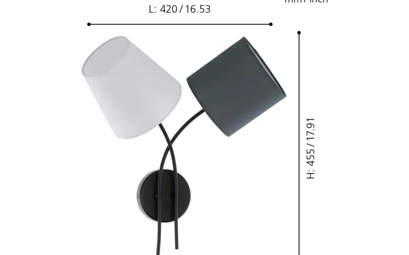 Almeida Vägglampa Svart