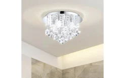 Almonte Kristallplafond 35cm G9 LED 3000K 4x3W Krom IP44