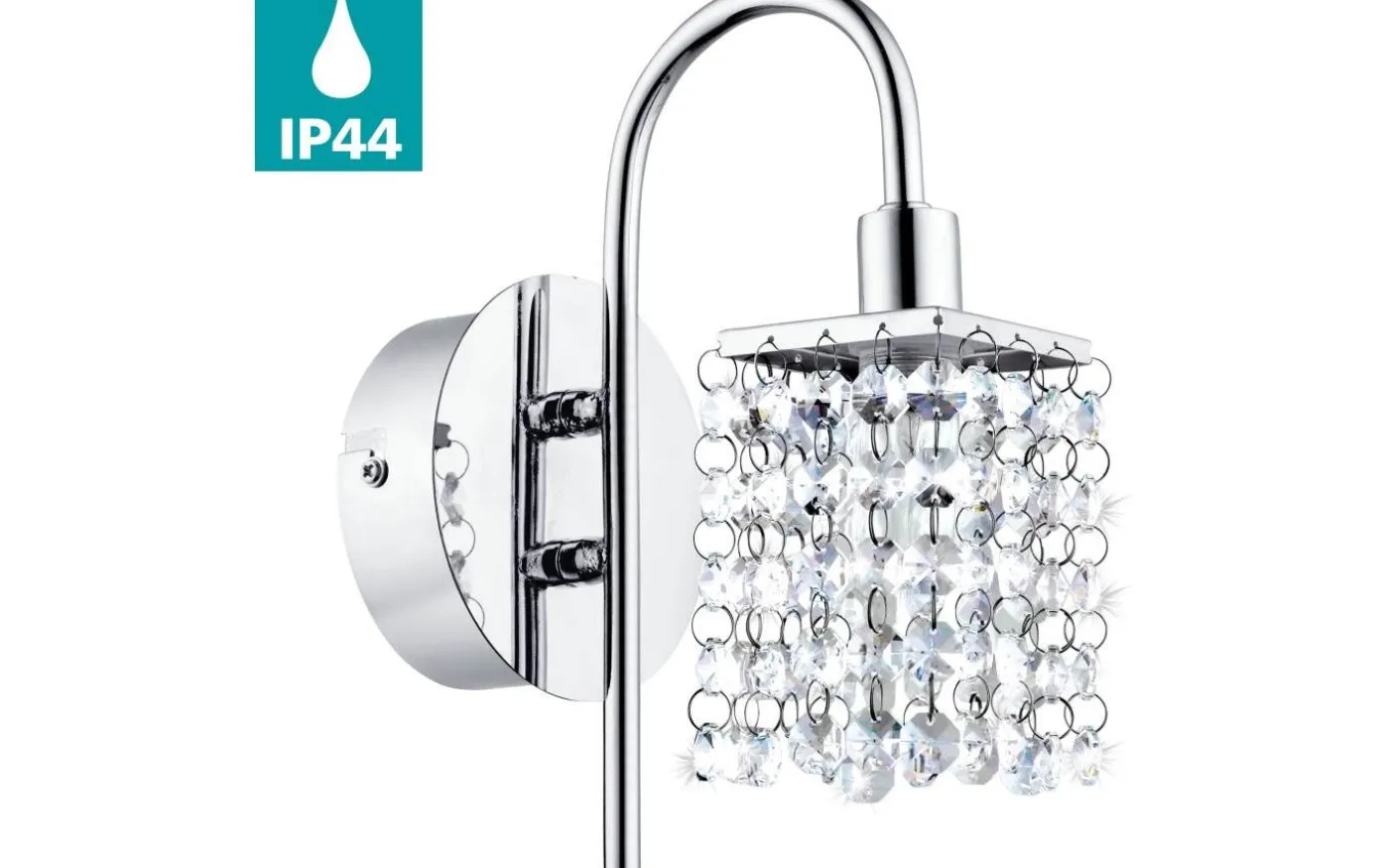 Almonte Vägglampa Kristall G9 LED 3000K 3W Krom IP44