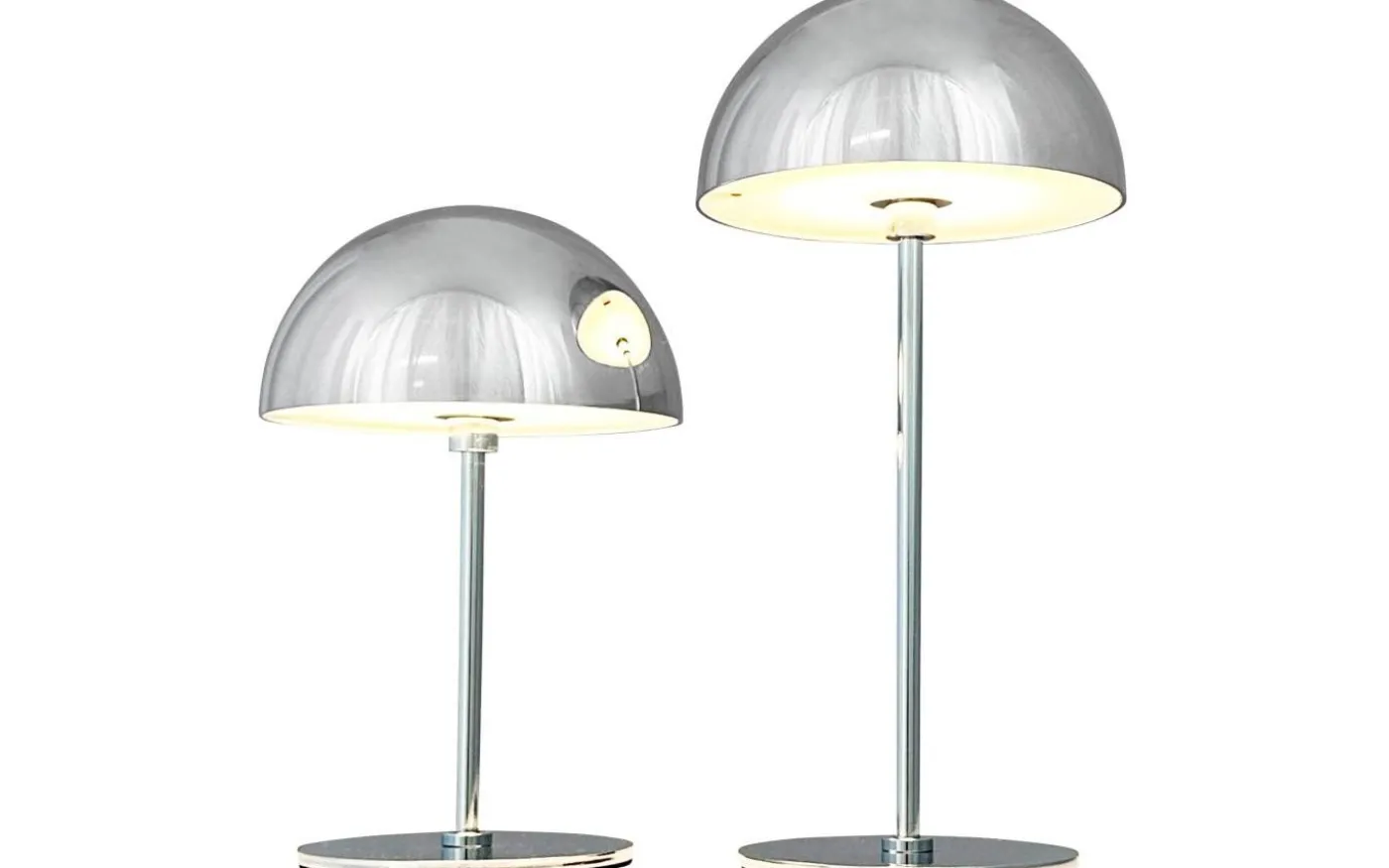 Along Uppladdningsbar Bordslampa 2-Pack Krom