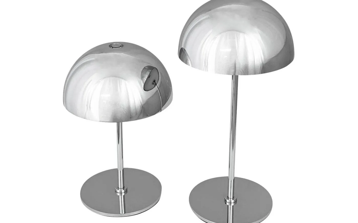 Along Uppladdningsbar Bordslampa 2-Pack Krom