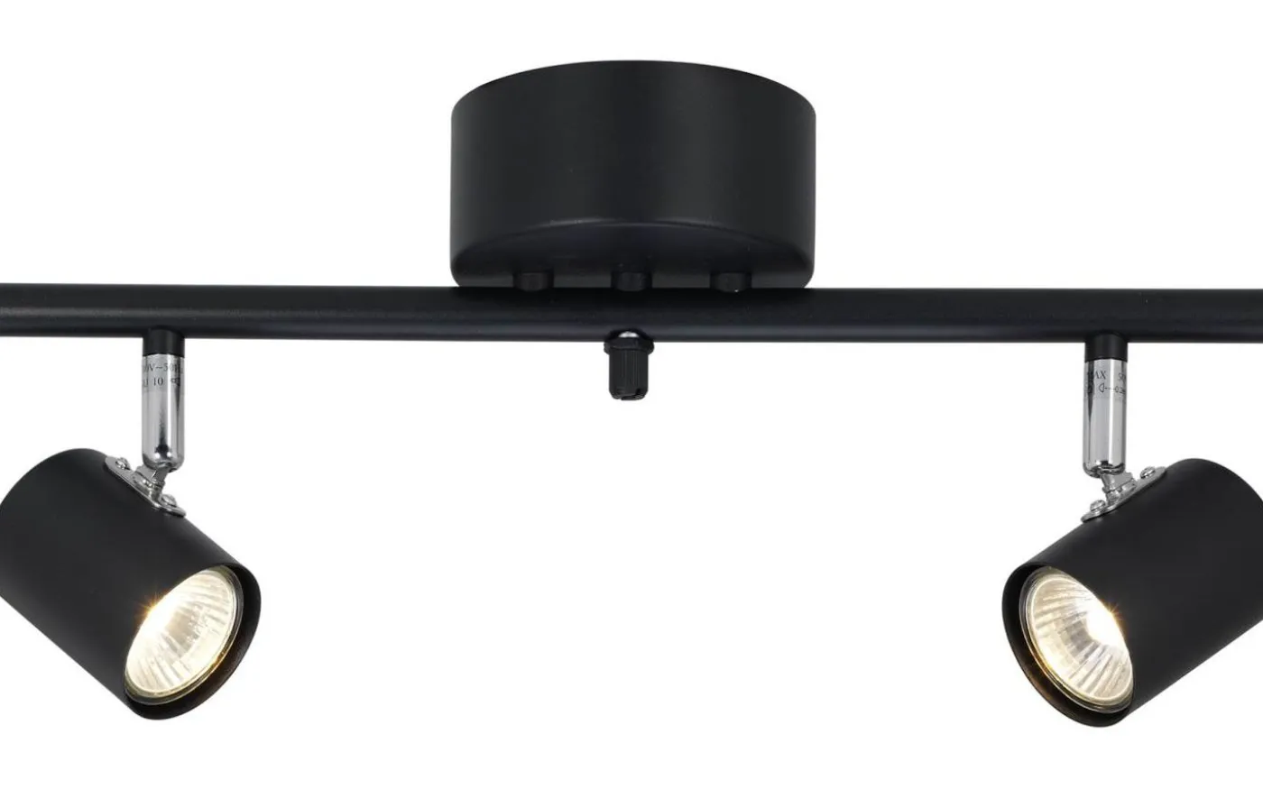 Alpha Takspotlight 40cm 2xGU10 Svart