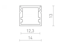 Aluminiumprofil 1,4x1,4cm Utvändig 1m