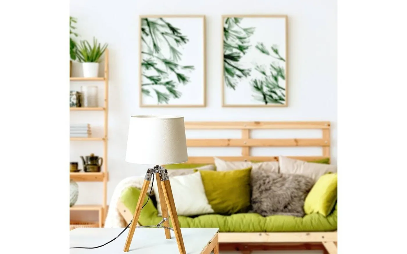 Alvis Lampfot 60cm Bambu/Krom