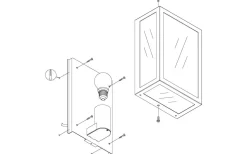 Amezola 1L Vägglampa Svart IP44