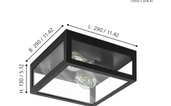 Amezola Plafond 29cm Svart IP44