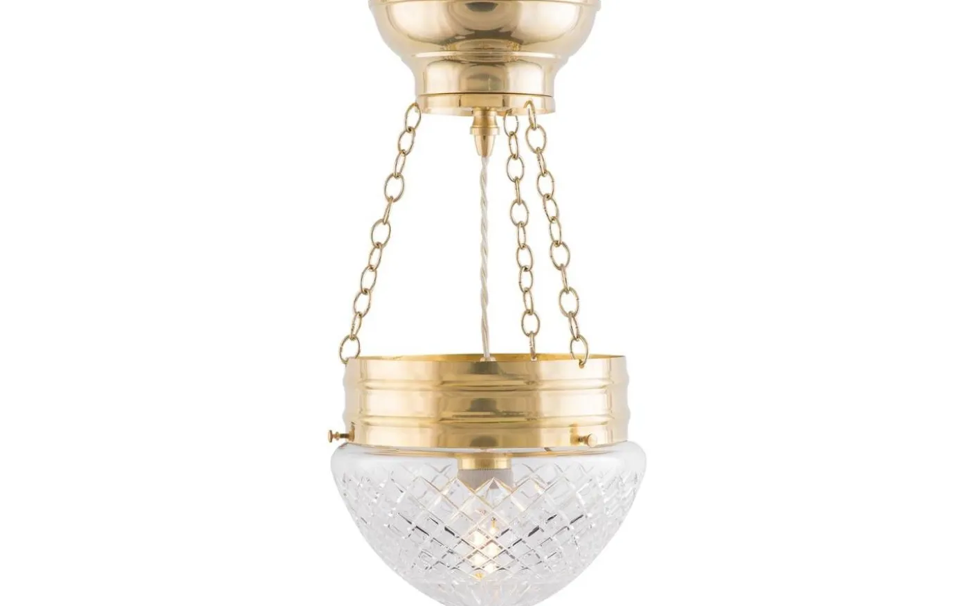 Ampelskärm 200 - Klart rutslipat kristallglas