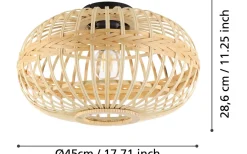 Amsfield Plafond 45cm Natur/Svart