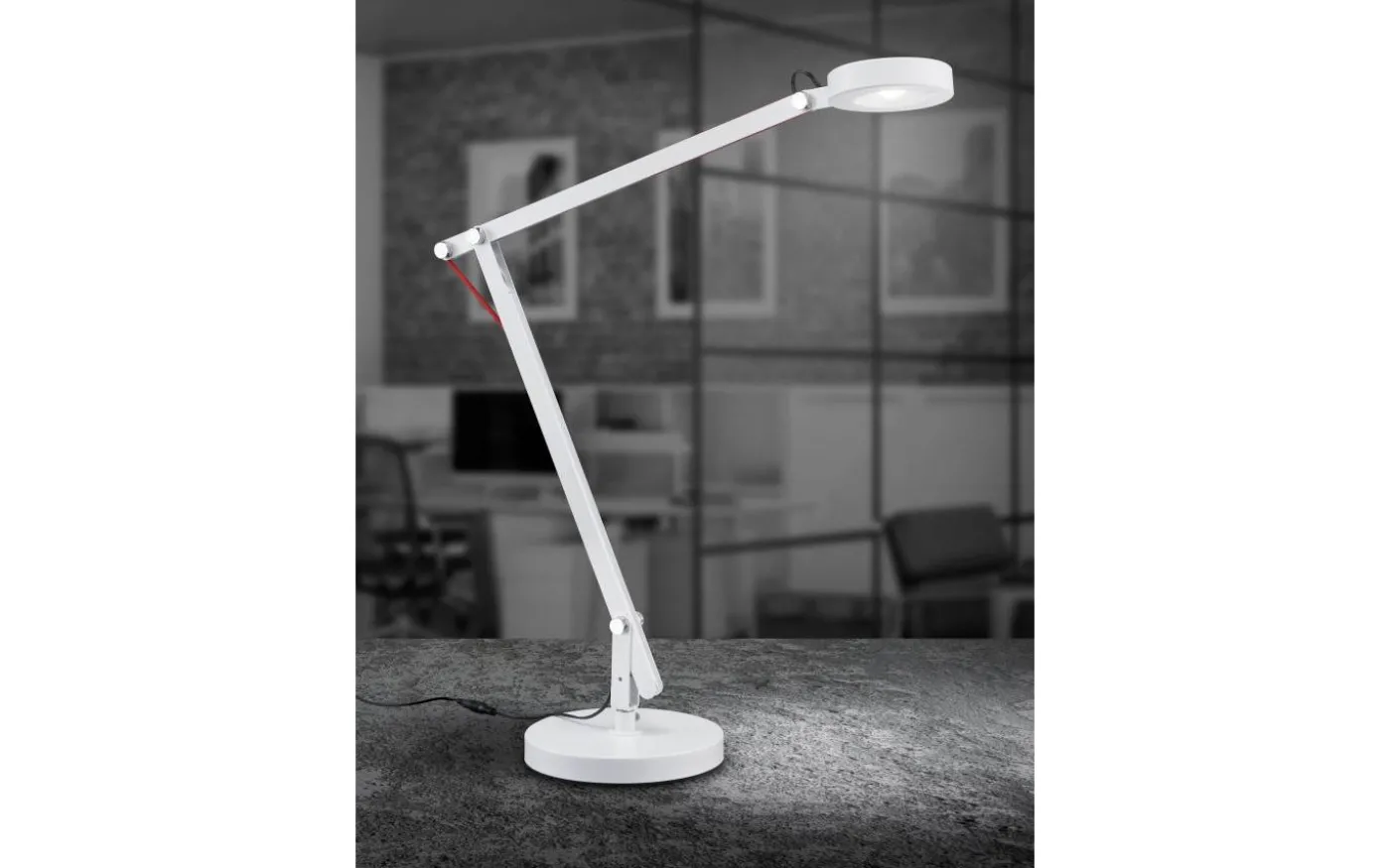 Amsterdam Skrivbordslampa LED med klämma vit