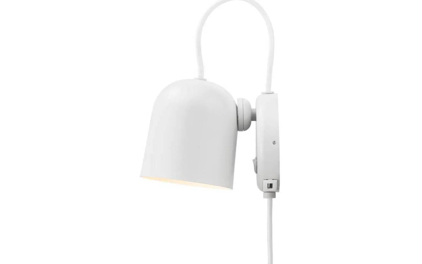 Angle Vägglampa Med USB Vit/Telegrå