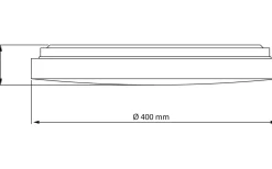 Anillo Plafond 40cm LED 18W 3000K Svart