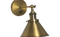 Anton Vägglampa 18cm Dimbar Antikmässing