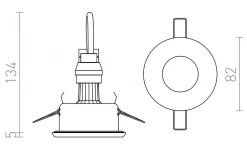 Apriori Infälld Spotlight Vit GU10 IP54