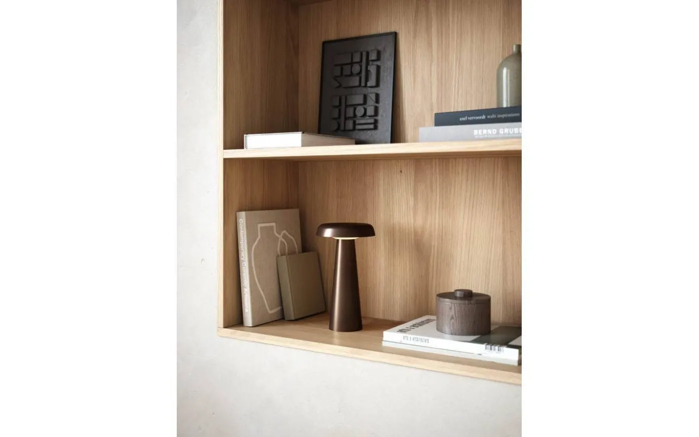 Arcello Uppladdningsbar Bordslampa 25cm Bränd Mässing IP54