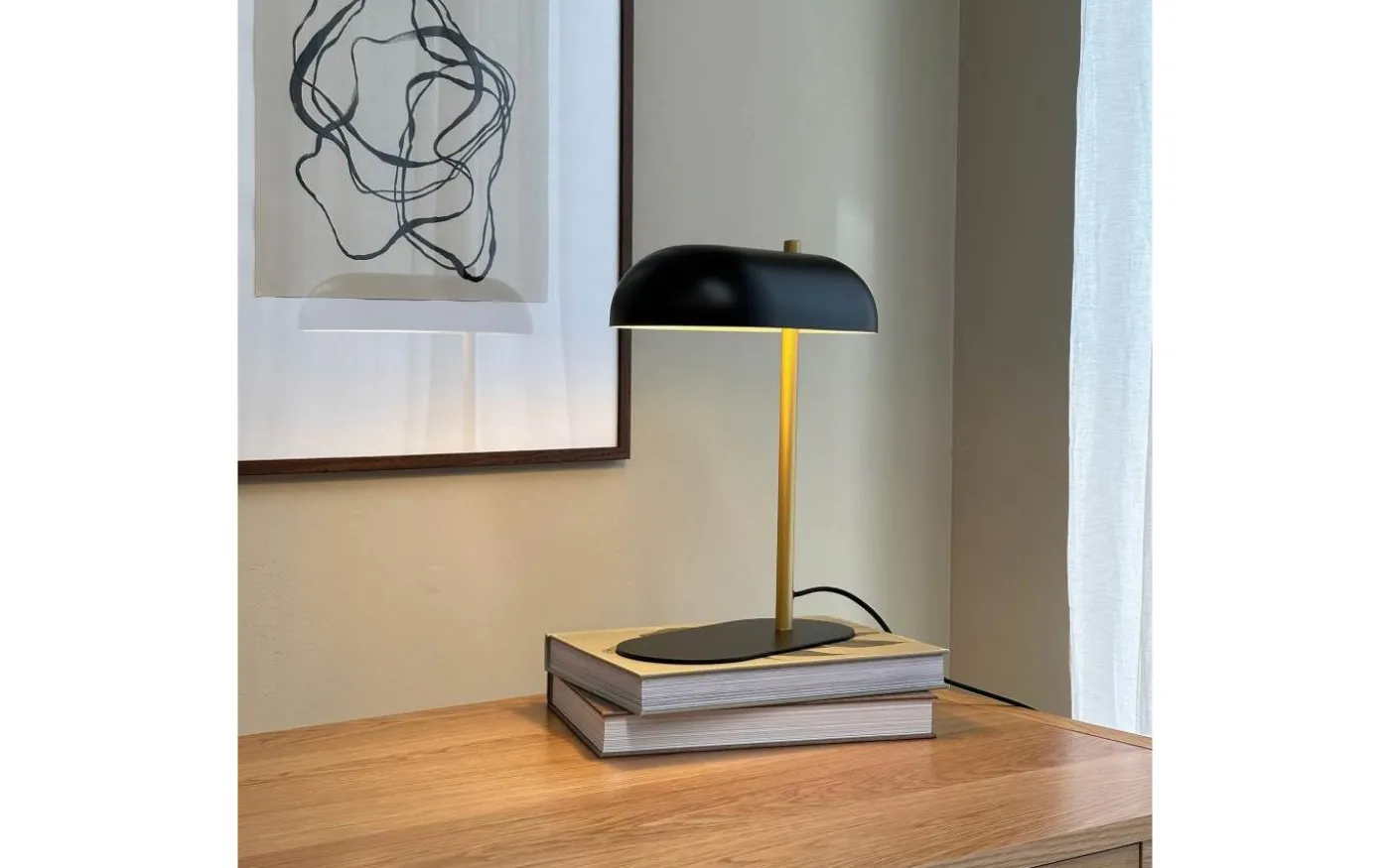 Arch Skrivbordslampa 36cm Mattsvart/Mässing