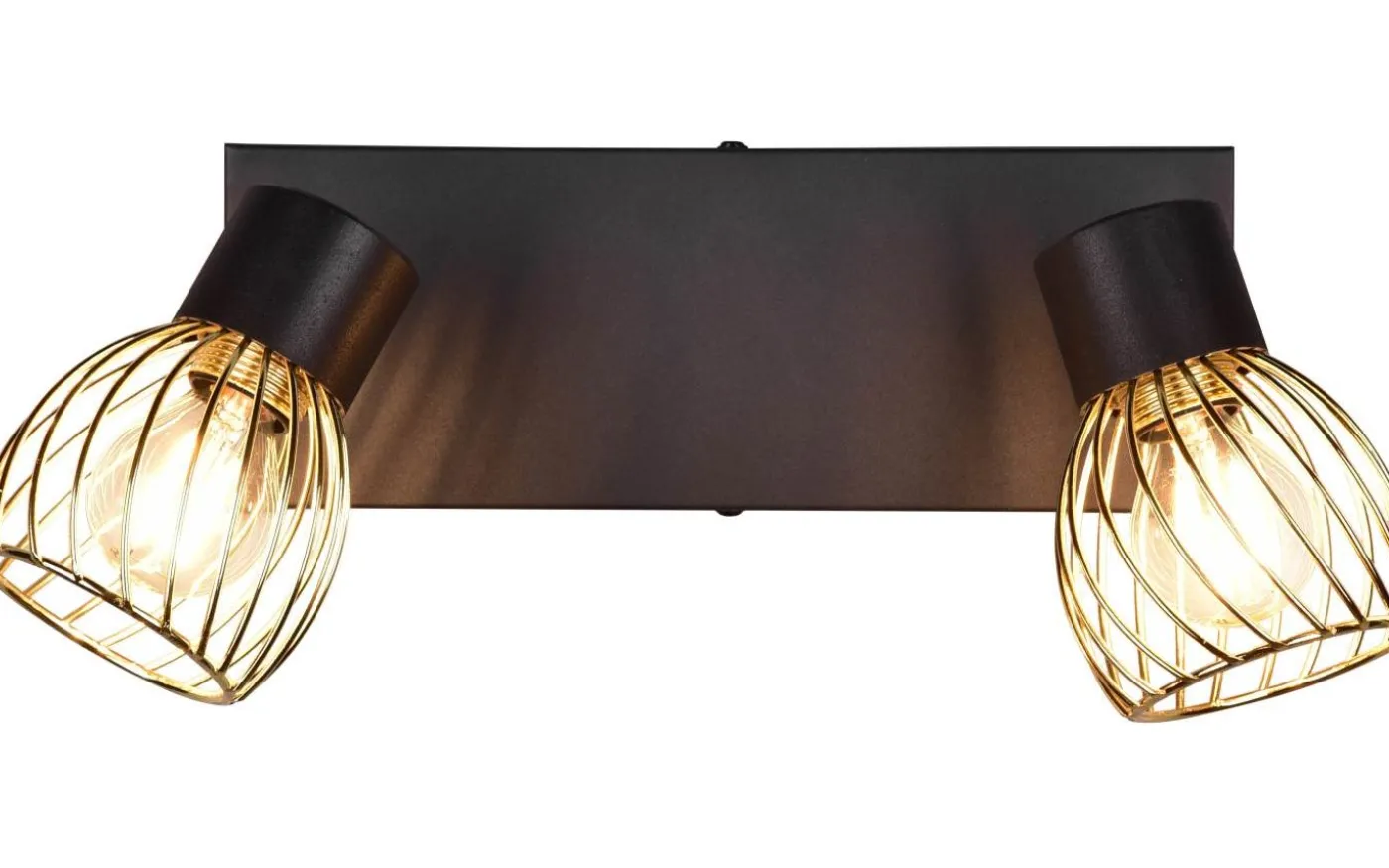 Ardon Spotlight 2-delad E14 mattsvart/polerad mässing