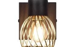 Ardon Spotlight E14 mattsvart/polerad mässing