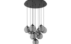 Ariscani Rondell Taklampa 66cm 10L Svart/Transparent