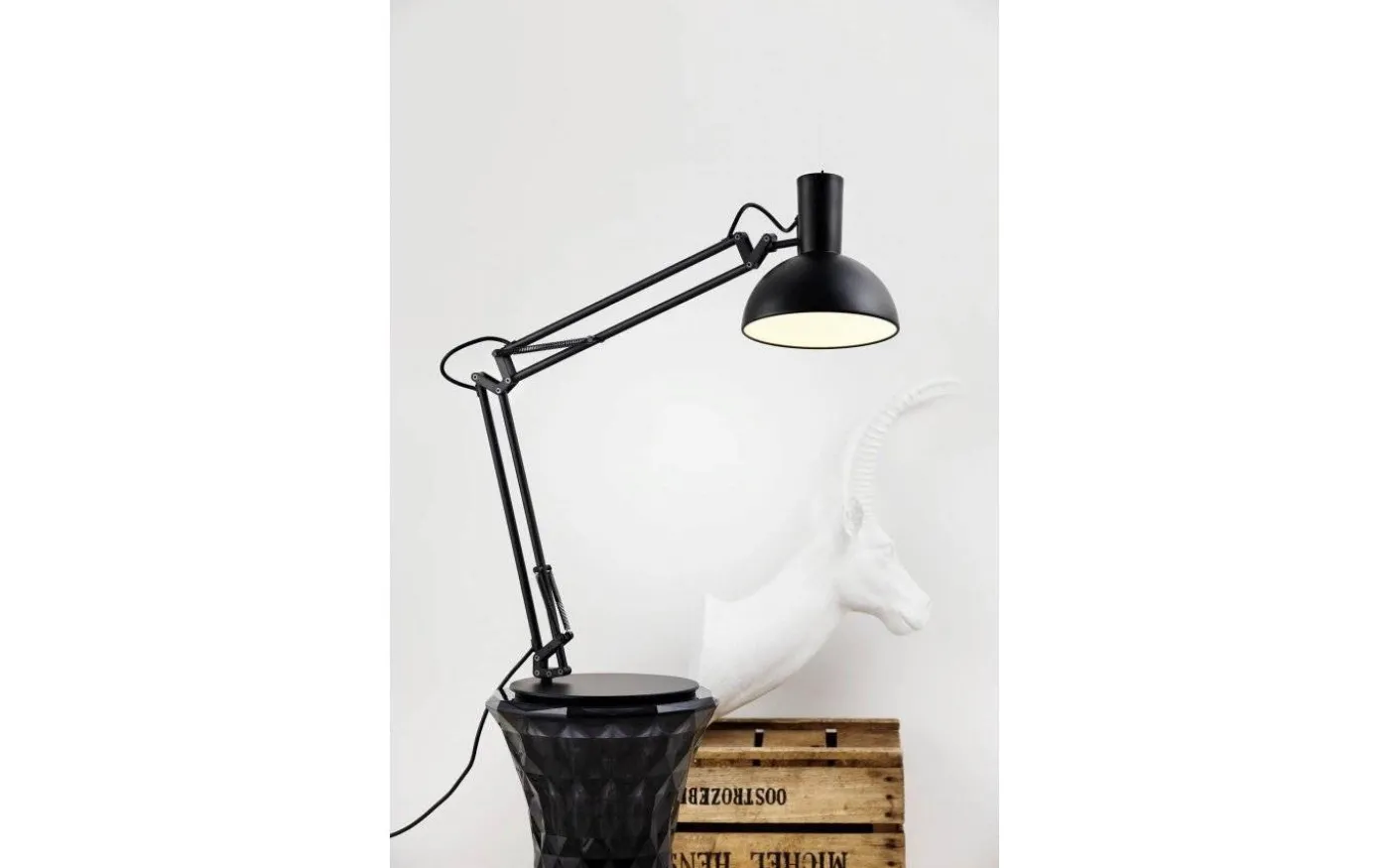 Arki Vägglampa/Bordslampa 52cm Svart