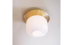 Arp Plafond 25cm Opal/Mässing