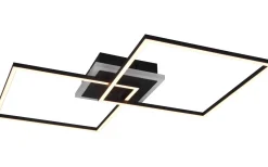 Arribo Plafond LED fyrkantig mattsvart RGBW